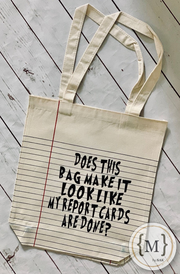 Report Card Tote Bag