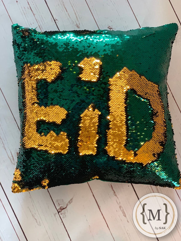 Eid Reversible Sequin Pillow