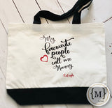 Two-Tone Teacher Tote Bags