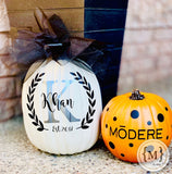 Monogrammed Pumpkins