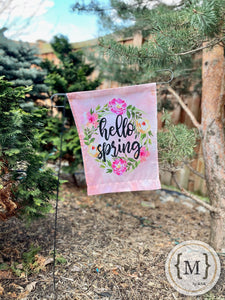 Hello Spring Garden Flag