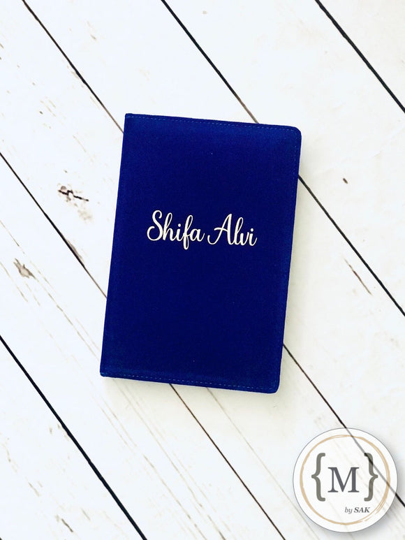 Personalized Velvet Journal