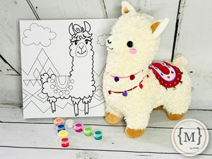 Colour Me Llama Canvas