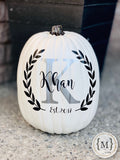 Monogrammed Pumpkins