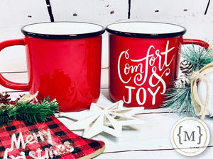 Two-Tone Holiday Mugs