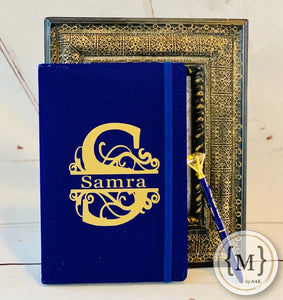 Monogrammed Velvet Journals