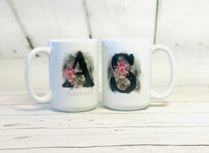 Floral Monogram Mug