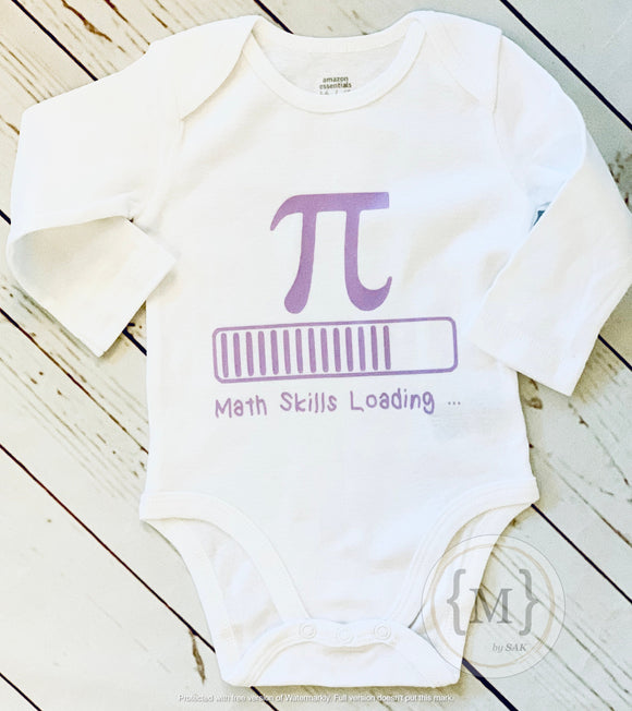 Math Skills Loading Onesie