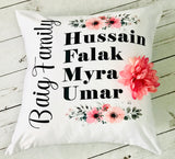 Custom Family Name Pillow Covers